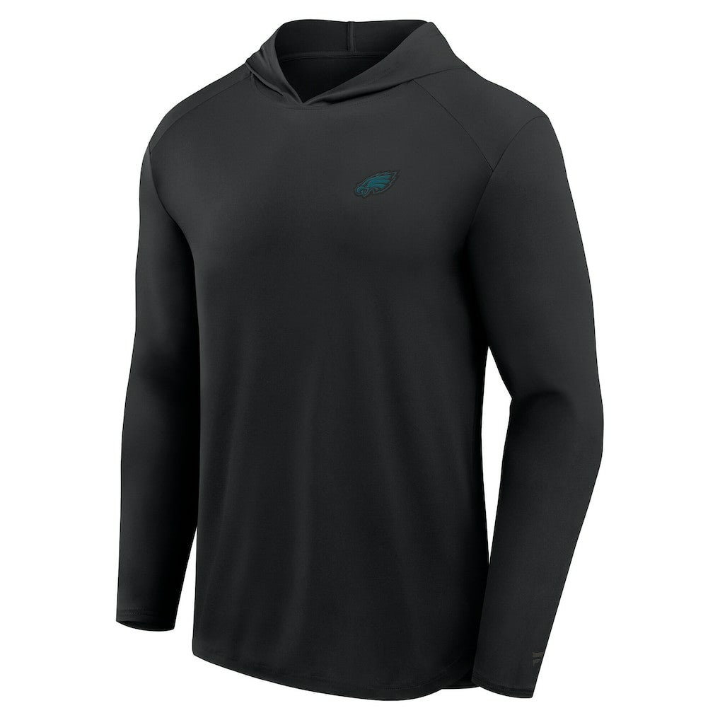 Philadelphia Eagles Front Office Power Mono Long Sleeve Hoodie T-Shirt - Black Hoodies