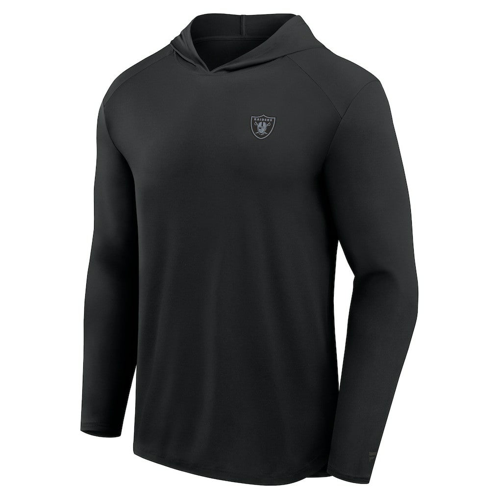 Las Vegas Raiders Front Office Power Mono Long Sleeve Hoodie T-Shirt - Black Hoodies