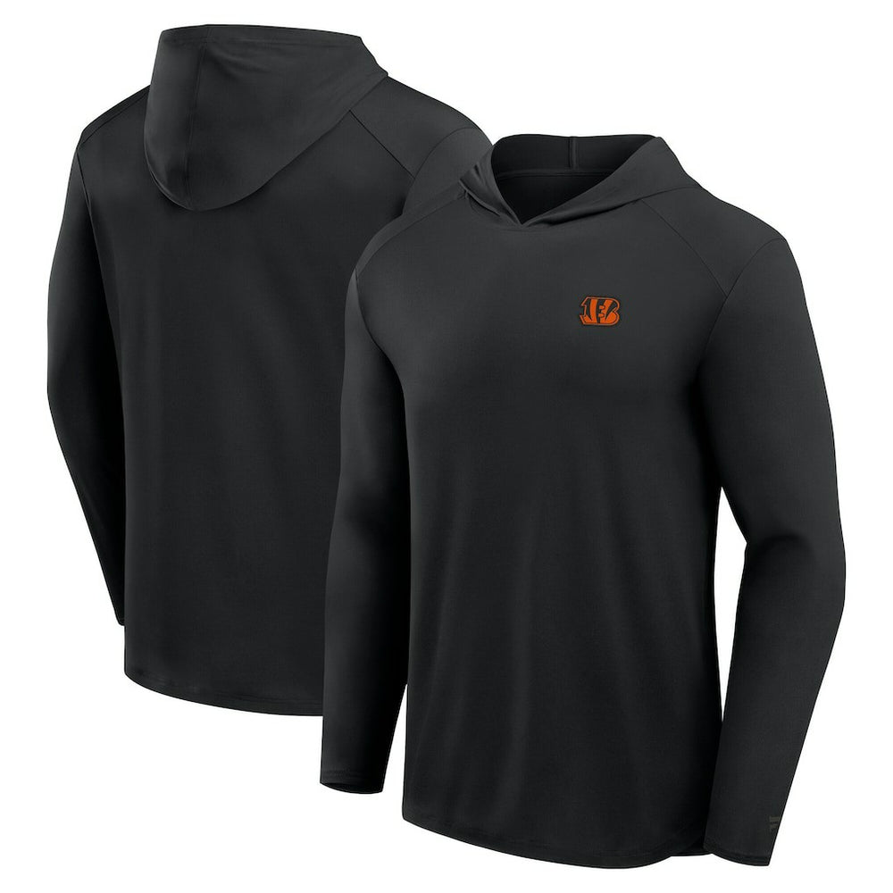 Cincinnati Bengals Front Office Power Mono Long Sleeve Hoodie T-Shirt - Black Hoodies