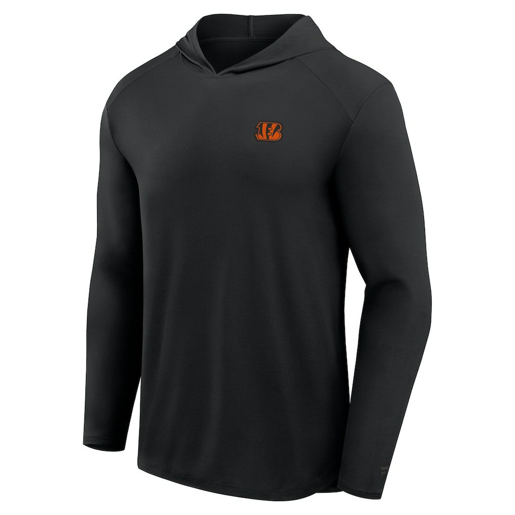 Cincinnati Bengals Front Office Power Mono Long Sleeve Hoodie T-Shirt - Black Hoodies