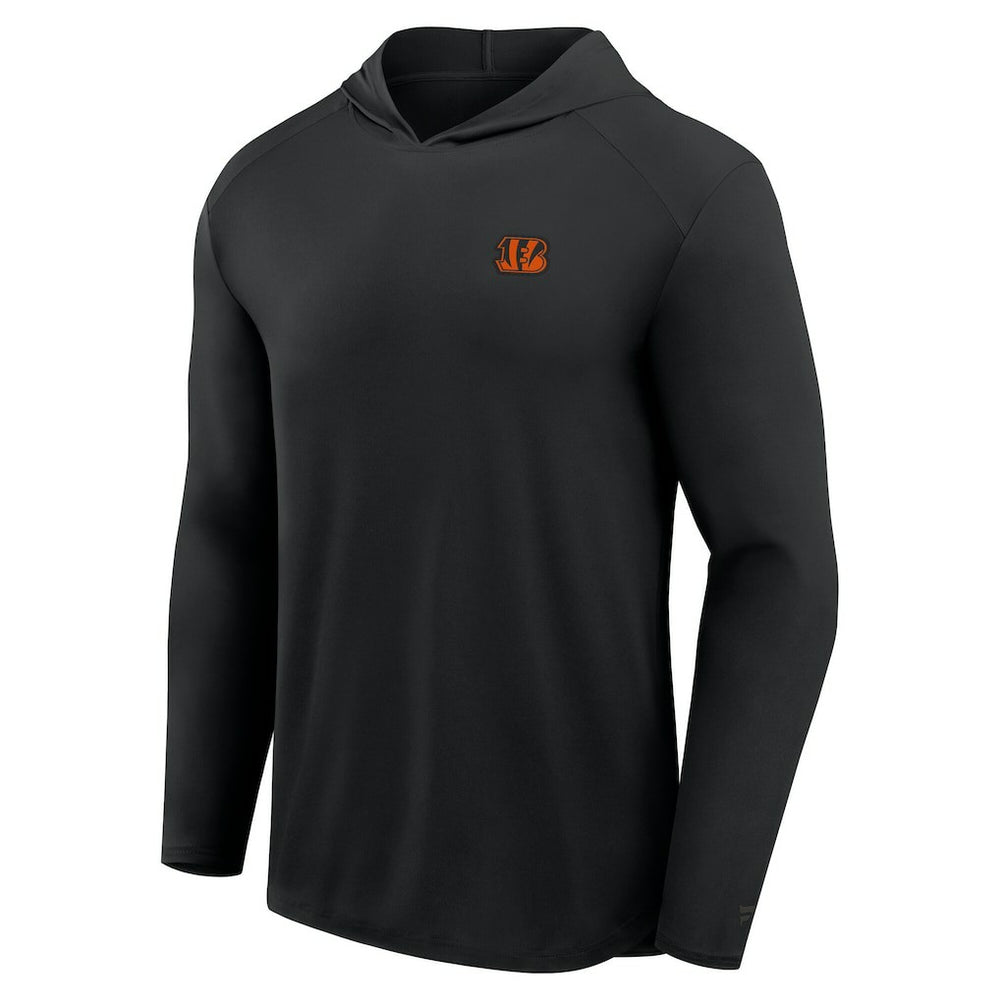 Cincinnati Bengals Front Office Power Mono Long Sleeve Hoodie T-Shirt - Black Hoodies