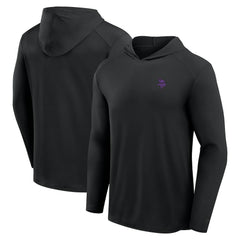 Minnesota Vikings Front Office Power Mono Long Sleeve Hoodie T-Shirt - Black Hoodies