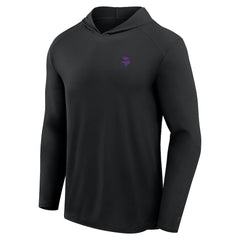 Minnesota Vikings Front Office Power Mono Long Sleeve Hoodie T-Shirt - Black Hoodies