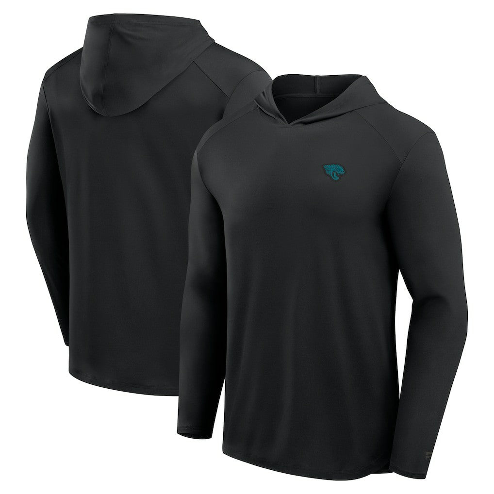 Jacksonville Jaguars Front Office Power Mono Long Sleeve Hoodie T-Shirt - Black Hoodies
