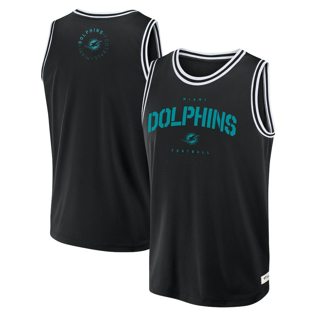 Miami Dolphins Elements Future Ground Jersey Tank Top - Black Jerseys