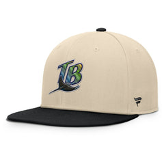 Tampa Bay Rays Fanatics Cooperstown Collection Bounder Snapback Hat - Natural/Black Hats