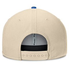Atlanta Braves Fanatics Cooperstown Collection Bounder Snapback Hat - Natural/Royal Hats