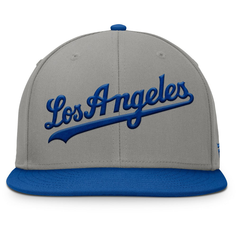 Los Angeles Dodgers Fanatics Clubhouse Dugout Fitted Hat - Gray/Royal Hats