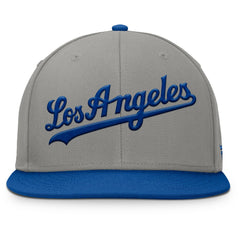 Los Angeles Dodgers Fanatics Clubhouse Dugout Fitted Hat - Gray/Royal Hats