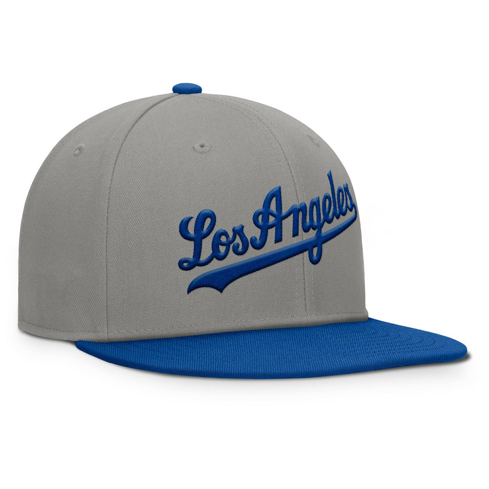 Los Angeles Dodgers Fanatics Clubhouse Dugout Fitted Hat - Gray/Royal Hats