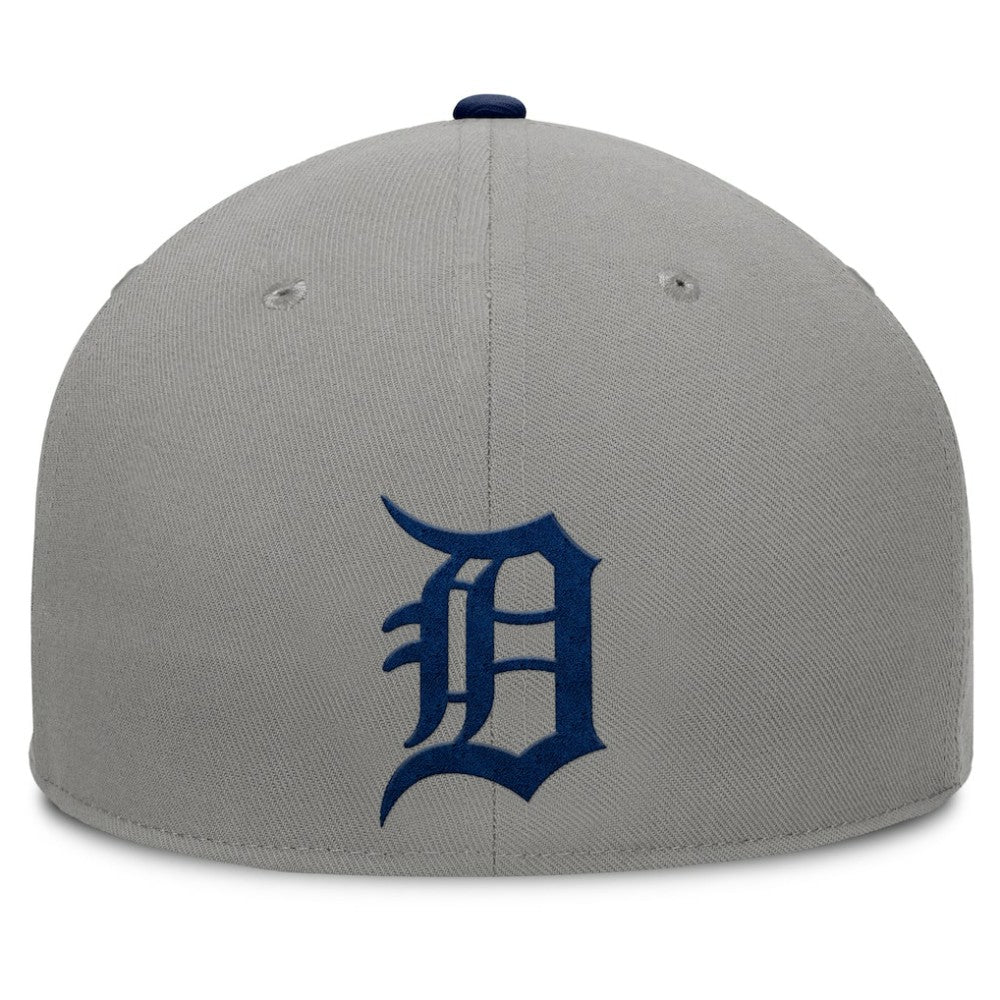 Detroit Tigers Fanatics Clubhouse Dugout Fitted Hat - Gray/Navy Hats
