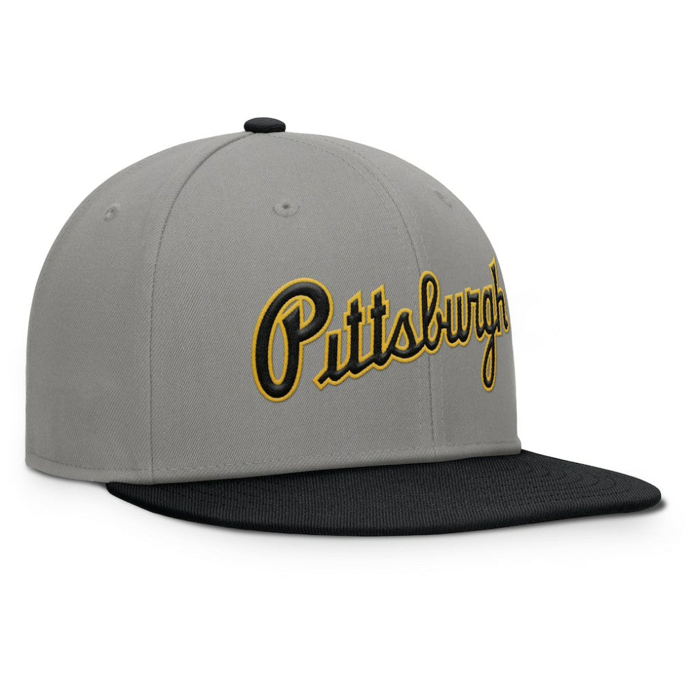 Pittsburgh Pirates Fanatics Clubhouse Dugout Fitted Hat - Gray/Black Hats