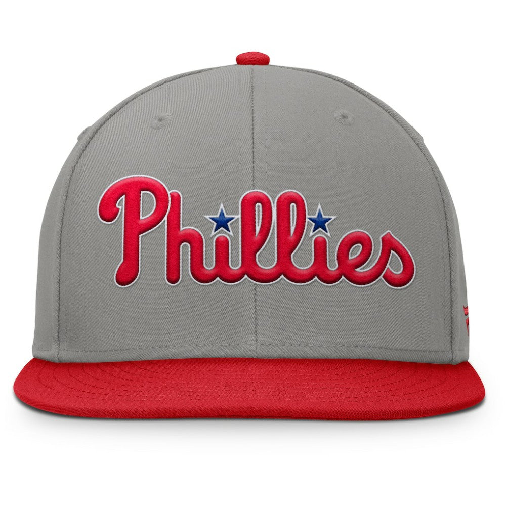 Philadelphia Phillies Fanatics Clubhouse Dugout Fitted Hat - Gray/Red Hats