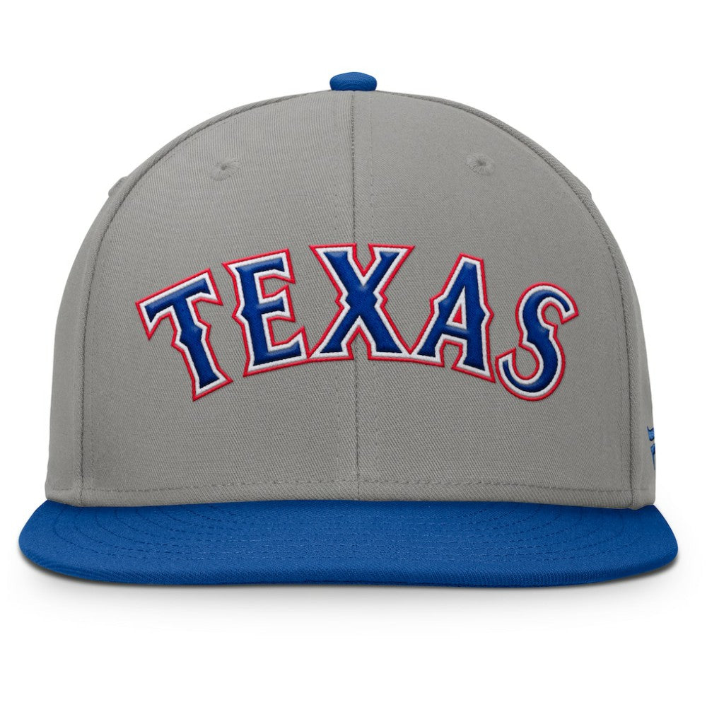 Texas Rangers Fanatics Clubhouse Dugout Fitted Hat - Gray/Royal Hats