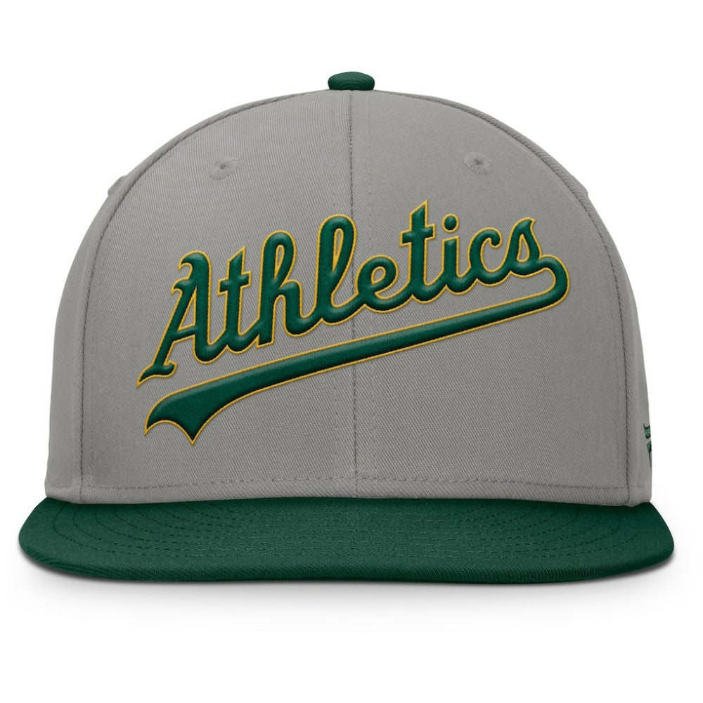 Athletics Fanatics Clubhouse Dugout Fitted Hat - Gray/Green Hats