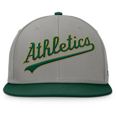 Athletics Fanatics Clubhouse Dugout Fitted Hat - Gray/Green Hats
