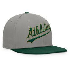 Athletics Fanatics Clubhouse Dugout Fitted Hat - Gray/Green Hats