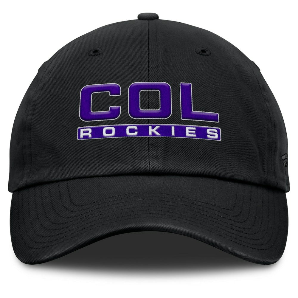 Colorado Rockies Fanatics Women's Fly Out Adjustable Hat - Black Hats