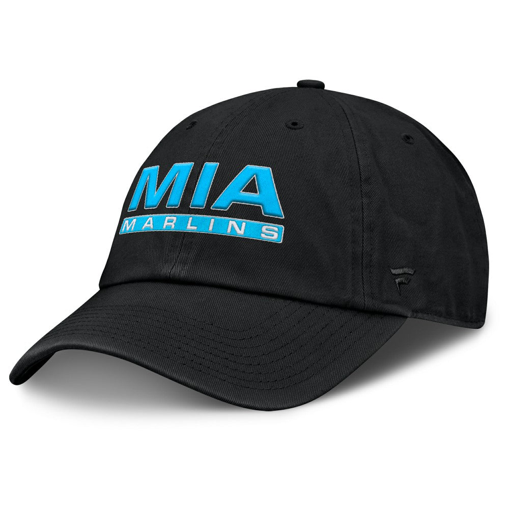 Miami Marlins Fanatics Women's Fly Out Adjustable Hat - Black Hats