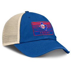Texas Rangers Fanatics Cooperstown Collection Eastbound Mesh Adjustable Hat - Royal/Natural Hats