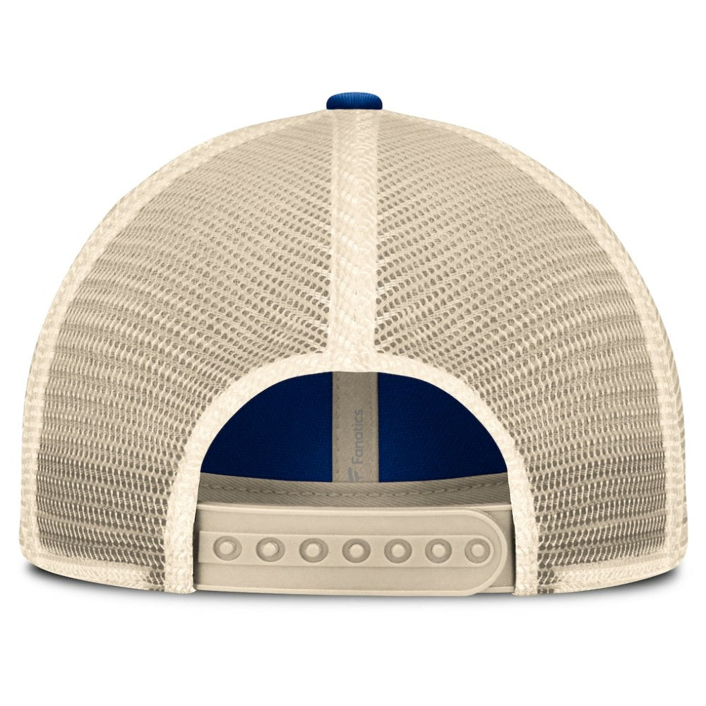 Texas Rangers Fanatics Cooperstown Collection Eastbound Mesh Adjustable Hat - Royal/Natural Hats