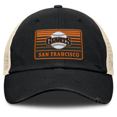 San Francisco Giants Fanatics Cooperstown Collection Eastbound Mesh Adjustable Hat - Black/Natural Hats