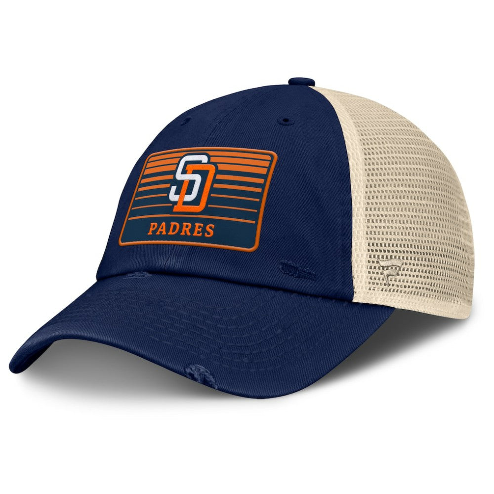San Diego Padres Fanatics Cooperstown Collection Eastbound Mesh Adjustable Hat - Navy/Natural Hats