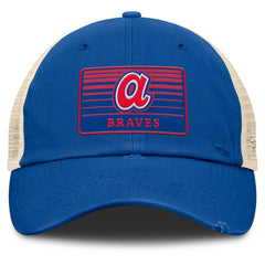 Atlanta Braves Fanatics Cooperstown Collection Eastbound Mesh Adjustable Hat - Royal/Natural Hats