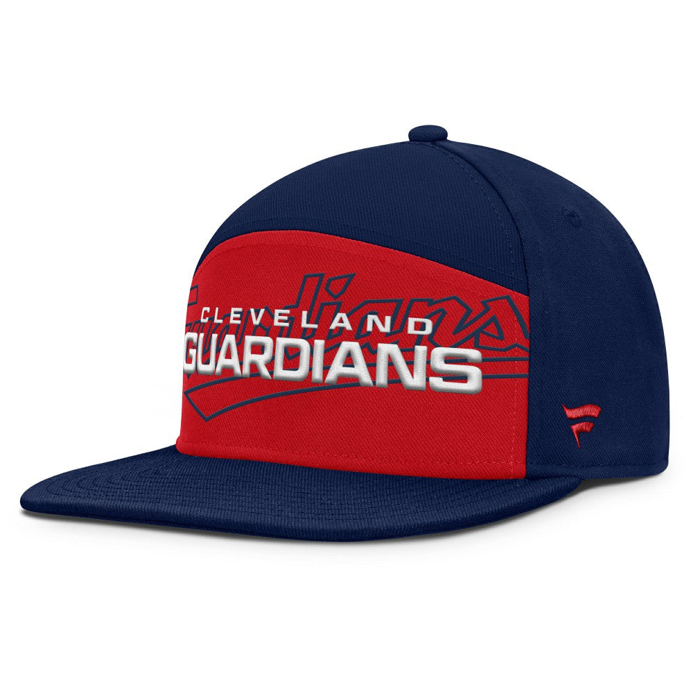 Cleveland Guardians Fanatics Clubhouse Splitter Snapback Hat - Navy/Red Hats