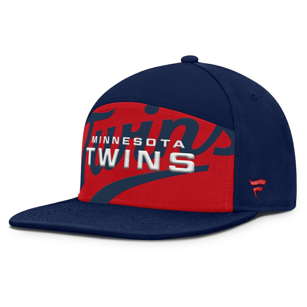 Minnesota Twins Fanatics Clubhouse Splitter Snapback Hat - Navy/Red Hats