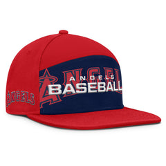 Los Angeles Angels Fanatics Clubhouse Splitter Snapback Hat - Red/Navy Hats