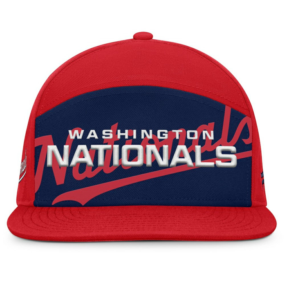 Washington Nationals Fanatics Clubhouse Splitter Snapback Hat - Red/Navy Hats