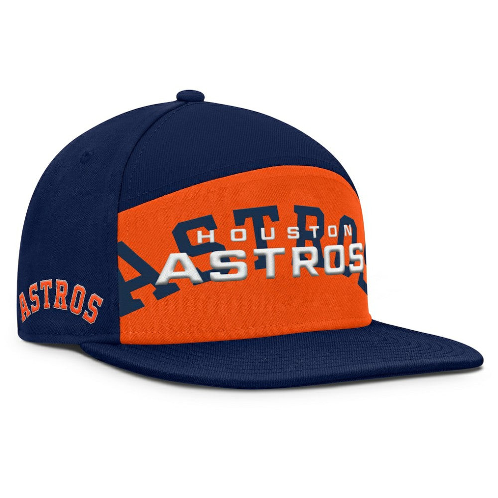 Houston Astros Fanatics Clubhouse Splitter Snapback Hat - Navy/Orange Hats