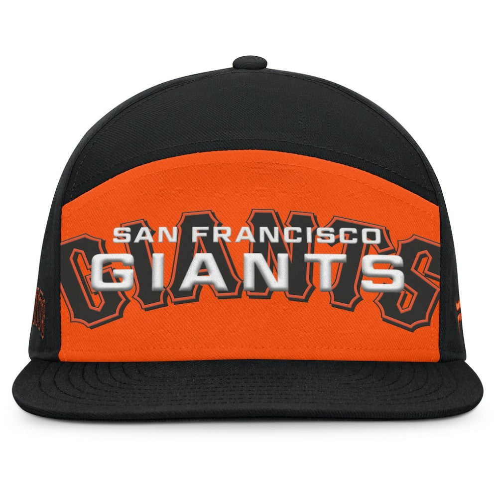 San Francisco Giants Fanatics Clubhouse Splitter Snapback Hat - Black/Orange Hats