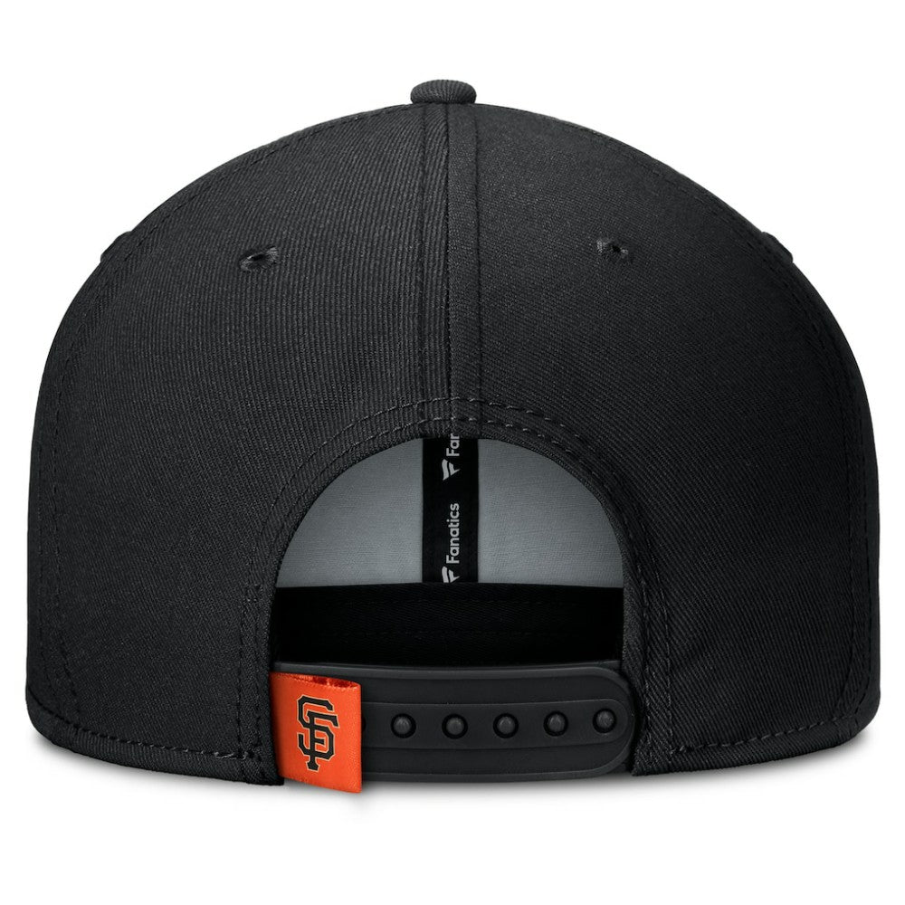 San Francisco Giants Fanatics Clubhouse Splitter Snapback Hat - Black/Orange Hats