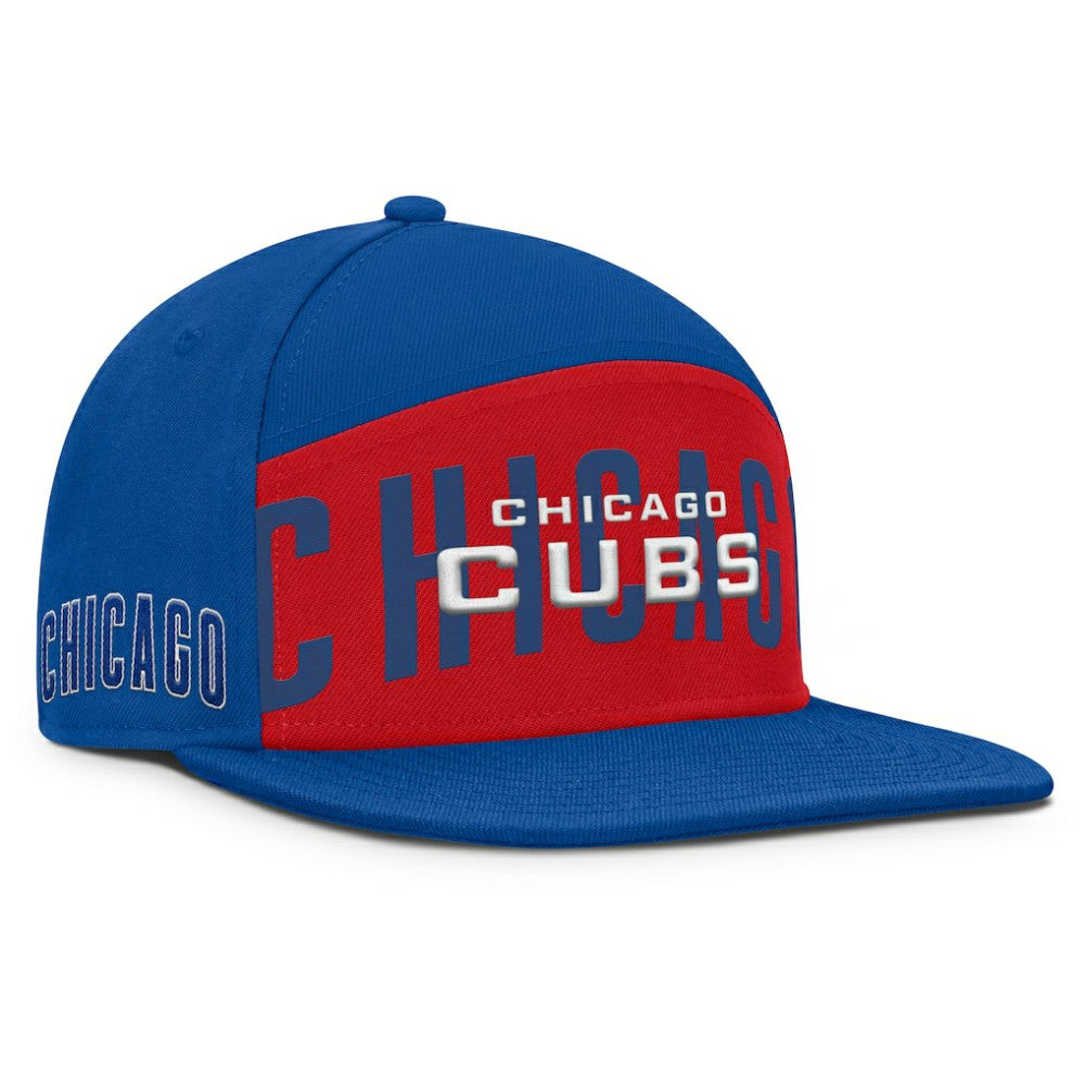 Chicago Cubs Fanatics Clubhouse Splitter Snapback Hat - Royal/Red Hats