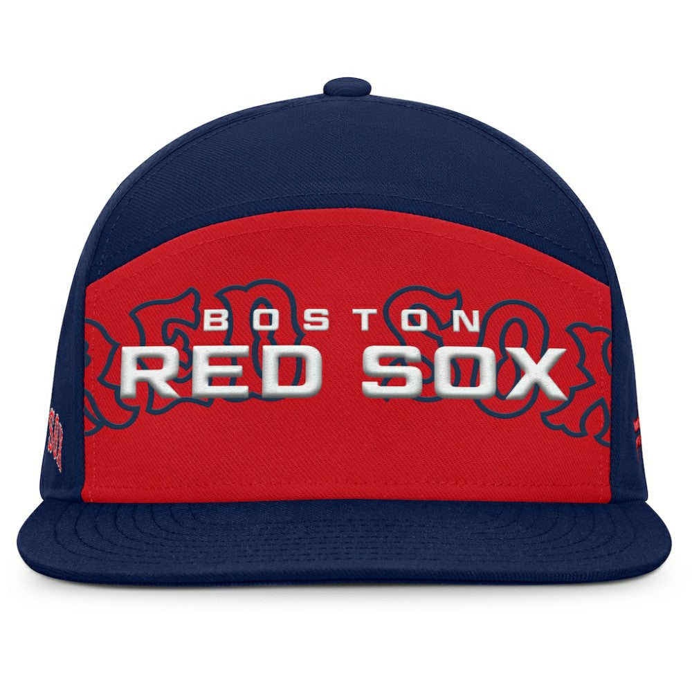 Boston Red Sox Fanatics Clubhouse Splitter Snapback Hat - Navy/Red Hats