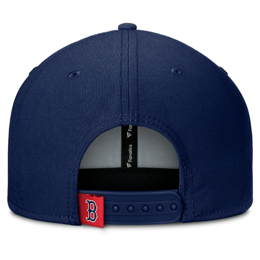 Boston Red Sox Fanatics Clubhouse Splitter Snapback Hat - Navy/Red Hats
