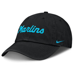 Miami Marlins Nike Club Adjustable Hat - Black Hats