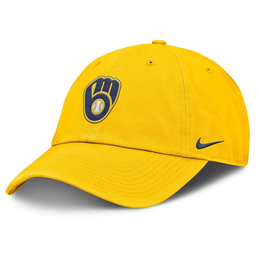 Milwaukee Brewers Nike Club Adjustable Hat - Gold Hats