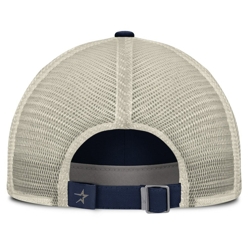 Houston Astros Nike Cooperstown Collection Club Trucker Adjustable Hat - Navy/Natural Hats