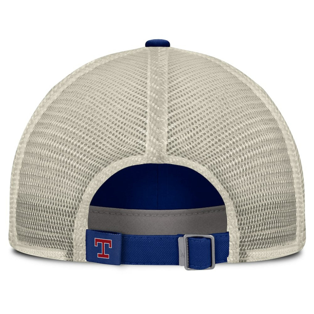 Texas Rangers Nike Cooperstown Collection Club Trucker Adjustable Hat - Royal/Natural Hats