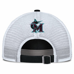Miami Marlins Nike Unisex 2025 City Connect Trucker Adjustable Hat - Black/White Hats