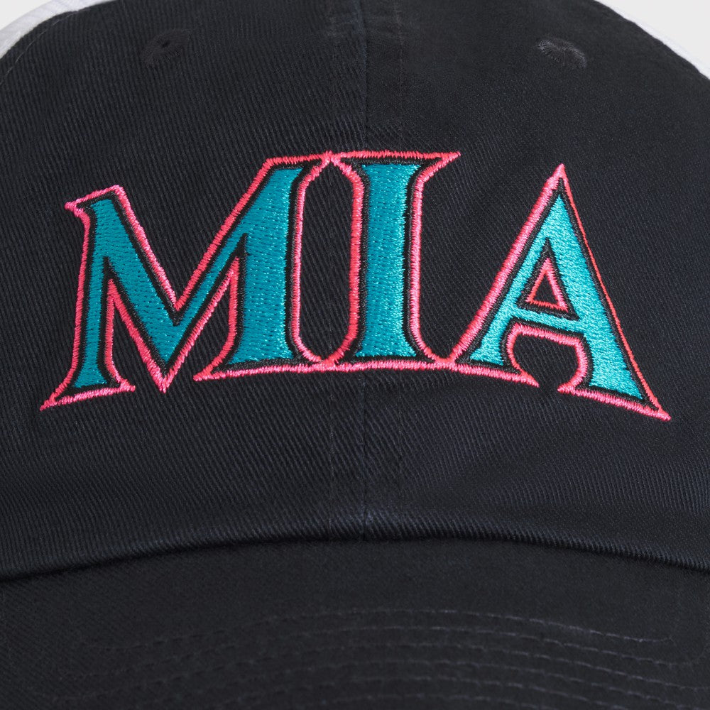 Miami Marlins Nike Unisex 2025 City Connect Trucker Adjustable Hat - Black/White Hats