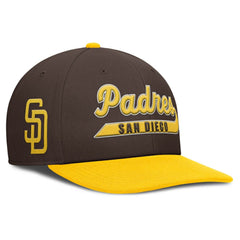 San Diego Padres Nike Pro Performance Snapback Hat - Brown/Gold Hats