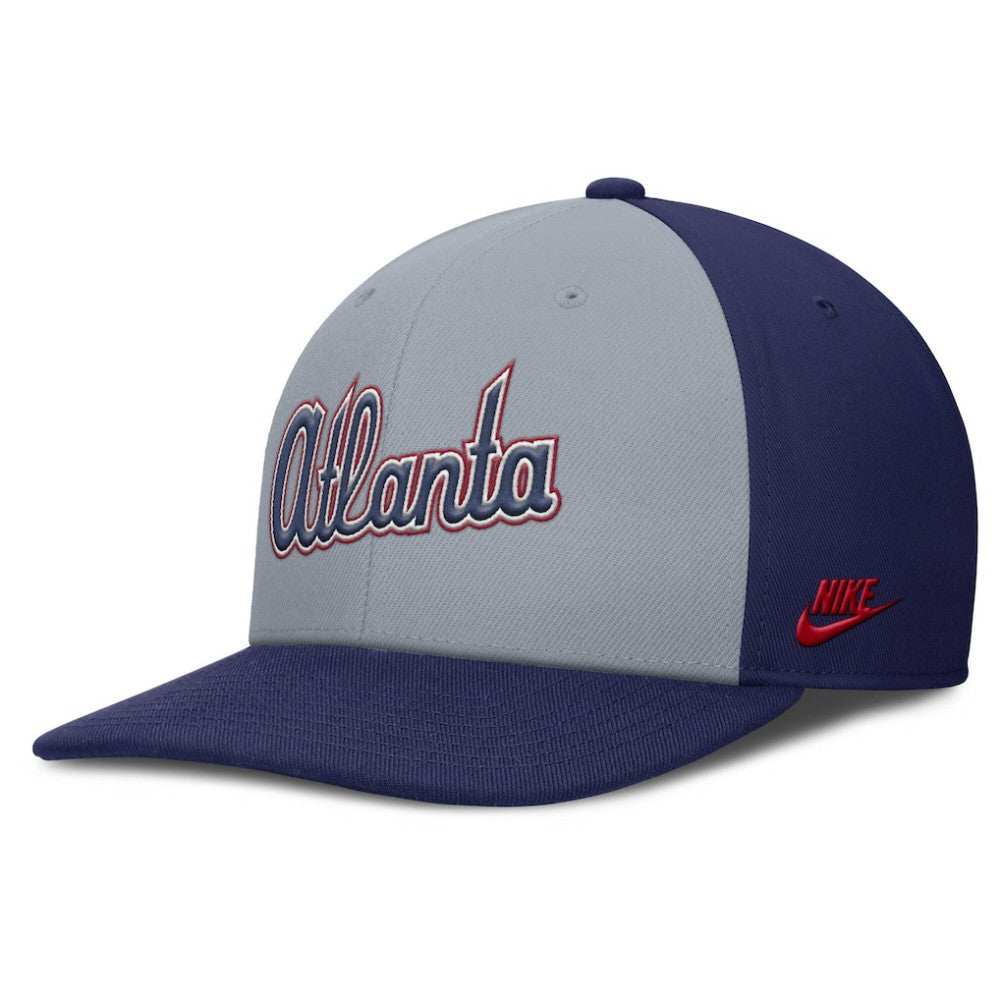 Atlanta Braves Nike Pro Performance Snapback Hat - Gray/Royal Hats