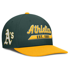 Athletics Nike Pro Performance Snapback Hat - Green/Gold Hats