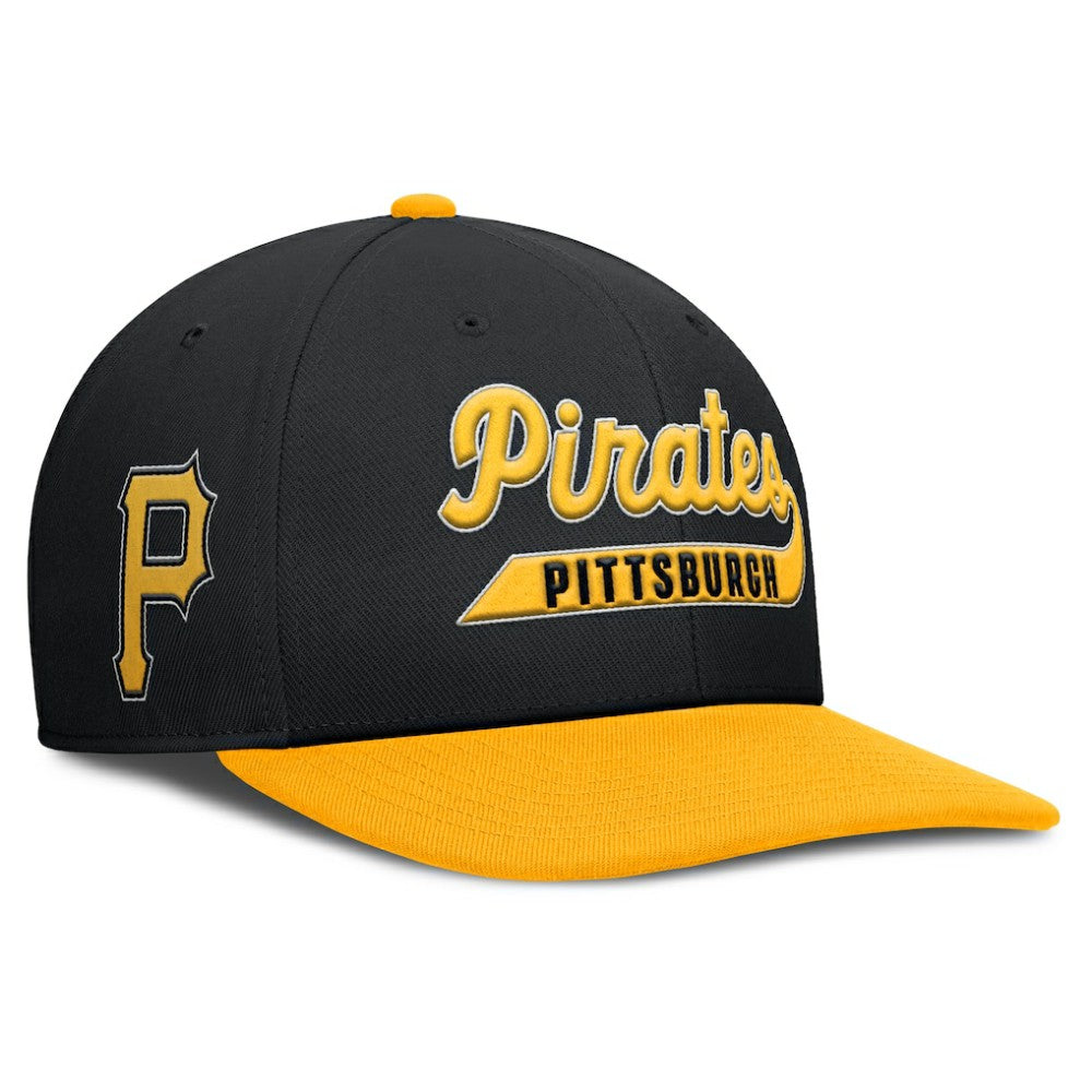 Pittsburgh Pirates Nike Pro Performance Snapback Hat - Black/Gold Hats