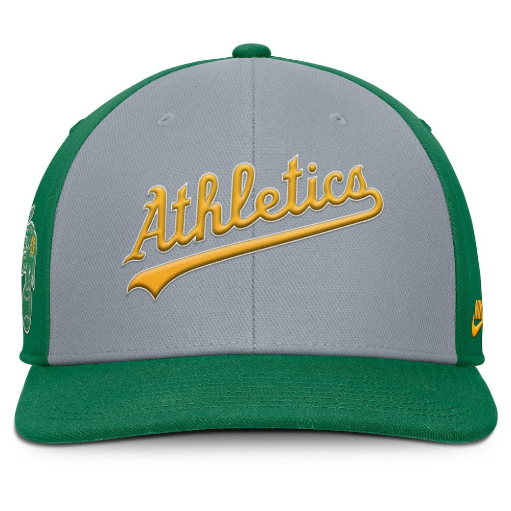 Athletics Nike Pro Performance Snapback Hat - Gray/Green Hats