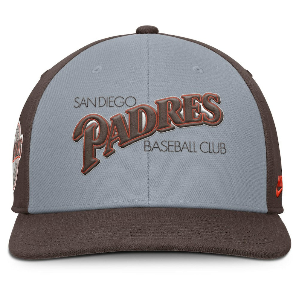 San Diego Padres Nike Pro Performance Snapback Hat - Gray/Brown Hats